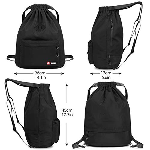 WANDF Drawstring Backpack with Shoe Pocket