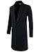 NEARKIN (NKNKTNC803 Mens Slim Cut Look Knitwear Shawl Collar Long Cardigan Sweater Black US L(Tag Size L)