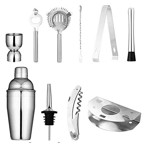 Gyubay Praktisches Cocktail-Shaker-Set Cocktail Shaker Set 12 Stück Barkeeper Set Bar Werkzeuge Regale Edelstahl Martini… – Bild 3