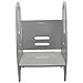 Little Partners The Growing Step Stool (Stone Grey) – Adjustable Height Nursery, Kitchen or Bathroom Kids Footstool – Wooden Non-Tip Design for Both Toddlers & Adults (Supports Up to 250lbs)