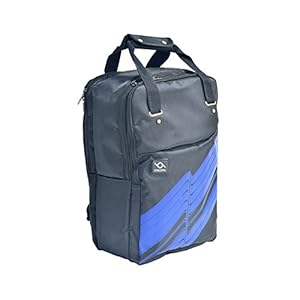 One O One – Lines Laptop Backpack, Black & Blue