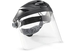 Jackson Safety F4XP Premium Face Shield with Wraparound Window and 370 Speed Dial Headgear, Lightweight, ANSI Z87.1 + High Im