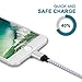 Eashion 3Pack 3FT 6FT 10FT Nylon Braided iPhone Charging Cord 8-Pin Lightning to USB Cable Charger Compatible with iPhone 7/ 7 Plus/6/6s/6 plus/6s plus, iPhone 5/5s/5c,iPad, iPod and More(White)