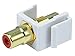 Monoprice 106548 Keystone Jack-Modular RCA with Red Center, White