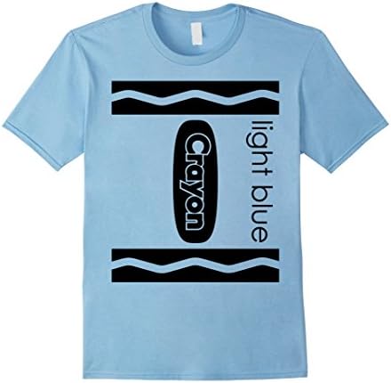 Mens Lt Blue Crayon Halloween Couple Friend Group Costume T-shirt Large Baby Blue