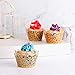 Cupcake Wrappers 100pcs Gold Rose Lace Hollow Cupcake Liners Bake Cake Paper Cups for Christmas Party Birthday Cake Decoration Supplies