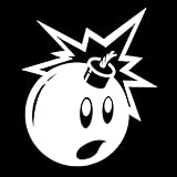 White Adam Bomb the Hundreds Vinyl Sticker 4x4