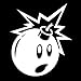 White Adam Bomb the Hundreds Vinyl Sticker 4x4