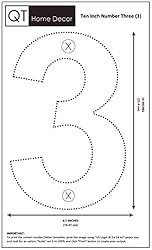 QT Modern House Number - EXTRA LARGE 10 Inch BLACK