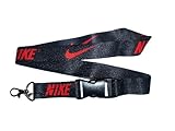 1 X Nike New Black /Red Lanyard Keychain Holder