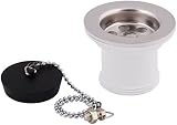 Wirquin Kitchen Sink Basket Strainer Waste 1 1/2 D 50mm with Plug view 1