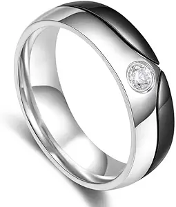 Zirconia Customized Engraving Name Engagement Promise Rings