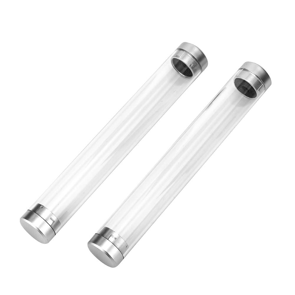 FSSTUD 8 Pcs Plastic Ballpoint Pen Display Case Tubes Empty Single Pen Boxes Pencil Cylinder Cases Clear Pen Storage Gift Boxes for Pens
