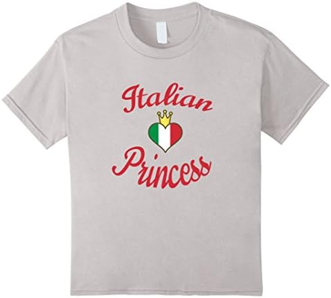 Kids Italian Princess Shirt 8 Silver