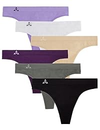 Balanced Tech Paquete de 6 pantaletas de tanga para dama, enterizas, varios colores
