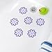 SlipX Solutions Adhesive Daisy Bath Treads Add Non-Slip Traction to Tubs, Showers, Pools, Boats, Stairs & More (6 Pieces, Reliable Grip, Purple)
