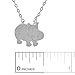 Spinningdaisy Handcrafted Brushed Metal Hippo Necklace (Silver)