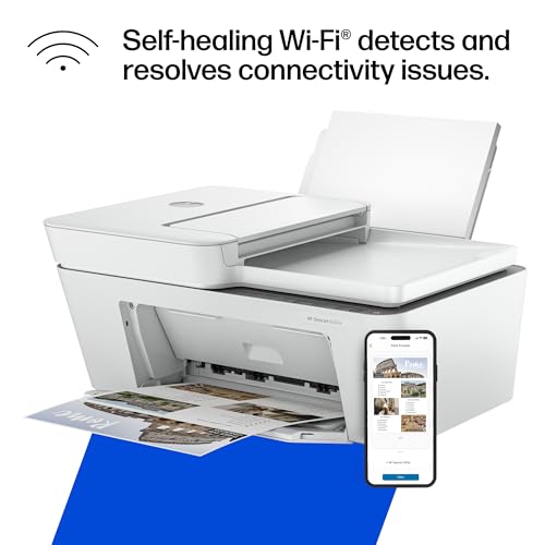 HP DeskJet 4255e Wireless All-in-One Color Inkjet Printer, Scanner, Copier, Best-for-Home, 3 Month Instant Ink Trial Included, AI-Enabled (588S6A)