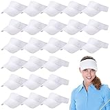 24 Pieces Visors Bulk for Women Men Adjustable Sun