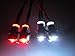B2 Fabrication RC LED Light Kit- 2 white 5mm, 2 red 5mm pre wired 12 volt leds with bezels; and 9v battery connector- LEDRC-04