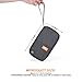 RFID Travel Passport Wallet and Credit Card Holder by FLYNOVA| Small Clutch with Zippered Pockets | Carry Money, Tickets, Documents | Includes Smartphone Pocket (Charcoal Grey)