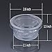 Zicome Plastic Disposable Portion Cups Souffle Cup with Lids, 3-Ounce, 100-Pack