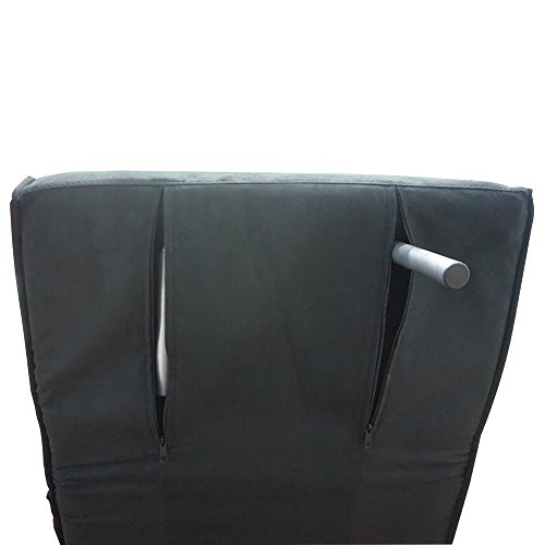 LEADZM Folding Sofa Bed Sleeper Couch Arm Chair for Single Person, with Dust Cover, for Dual Purpose, Black