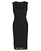STYLEWORD Women's Long Sleeve Pleated Loose Swing Casual Dress(Black-114-S)