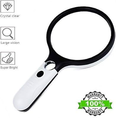 large reading magnifying glass with light