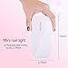 Aokitec Mini UV LED Nail Lamp, Portable Gel Light Mouse Shape Pocket Size Nail Dryer with USB Cable for All Gel Polish(White)