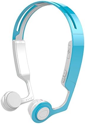 Effie Bone Conduction Headphone with Microphone Bluetooth 4.2 Wireless Stereo Sport Headphone with Noise Reduction Microphone (Blue&amp;White)