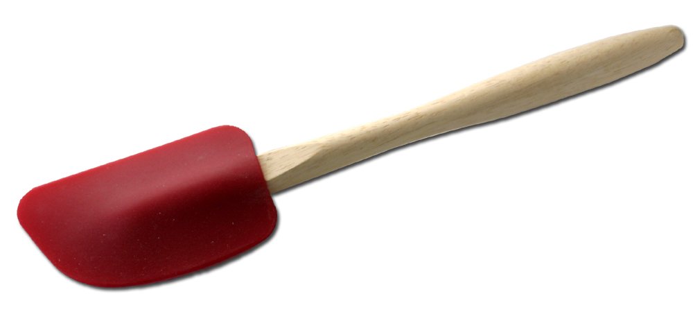 Chef Craft 21581 1-Piece Silicone Spatula with Wood Handle, Multicolored, 12-1/2-Inch