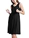 Maternity Hospital Gown Split Front Labor delivery Nightgown Nursing Breastfeeding Birthing Dress Black M