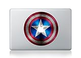 Captain America Shield Color Cartoon 3D Character Decal Sticker for Macbook Laptop Air Pro Retina 13 15 17 Inch Cool