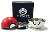 Premium Pokemon Pokeball 3 Piece Herb Grinder With Pollen Scraper 2 Inches (50 mm)