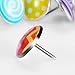 TecUnite 80 Pieces Decorative Fashion Push Pins Creative Thumbtacks for Wall Maps, Photos, Bulletin Board or Cork Boards, 8 Different Patterns (Colorful)