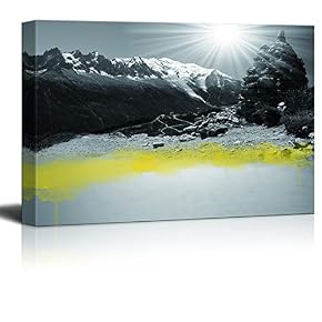 wall26 Canvas Wall Art Black and White Scenery...