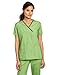 WonderWink Women's Charlie 5 Pocket Y-Neck Wrap Top, Green Apple, Small