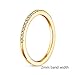 Samie Collection Yellow Gold Plated Cubic Zirconia Stackable Ring Half Eternity Band Wedding Ring for Women, Size 9