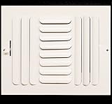 HVAC Premium 3-Way Curved Blade Supply Air Grille - Maximum Air Flow - HVAC Vent Cover, 10 x 8-Inch