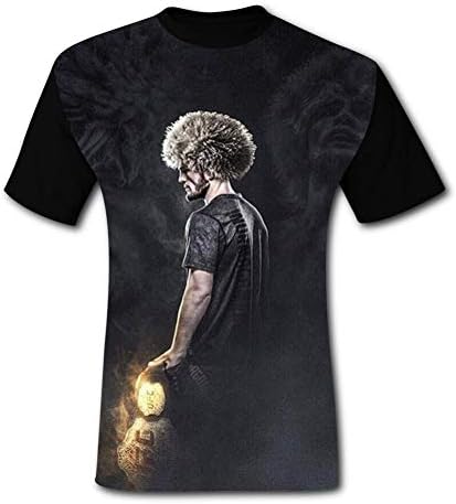 Young Men Fashion 3D T-Shirt Khabib Nurm-agomedov Short Sleeve Casual Printed Top