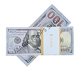 EWIBUSA Total $10,000 Dollar $100X100 Pcs US Currency prop money full print Props money Play Money Bill Real Looking New Style Copy Double-Sided Printing - for Movie, TV, Videos, Advertising & Novelty