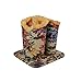 Baitaihem Plush Lined Double Eyeglasses Holder Stand Protective Glasses Holder Case Rests Securely on Desk or Nightstand(Floral Design)