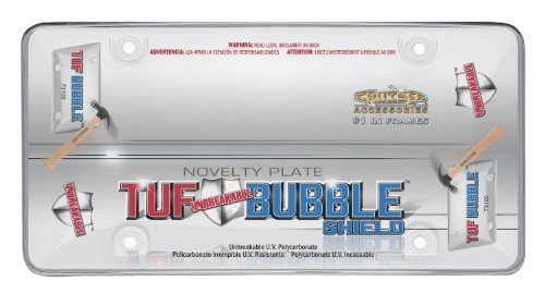 Cruiser Accessories 73100 Tuf Bubble Shield License Plate Shield/Cover, Clear - //coolthings.us