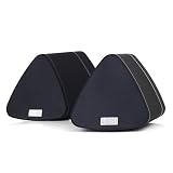 August MS515B Dual Speaker Portable Bluetooth Stereo Speakers -2x5W Wireless Speaker Pair for Phones, Tablets, TVs and PCs - Apple, Android, Windows and Mac Compatible (Black)