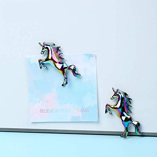 Rainbow Unicorn Fridge Magnets 3 Pack Unique 3D Pattern Metal Refrigerator Magnets Sticker for Home Kitchen Office Refrigerator Dry Erase Board and Whiteboard Gift Idea