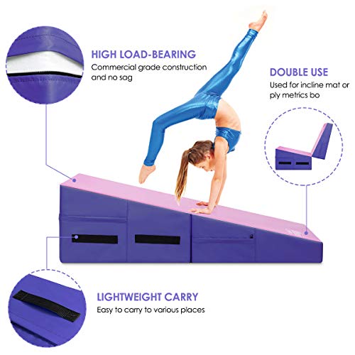 image for Giantex Incline Gymnastics Mat Wedge Folding and Non-Folding Gymnastic