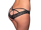 Plus Size Open Crotch Panty Black XXXL