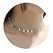 EGOO YAMEE Layered Star Necklace Pendant Handmade White Gold Plated Dainty Gold Choker Long Necklace for Women