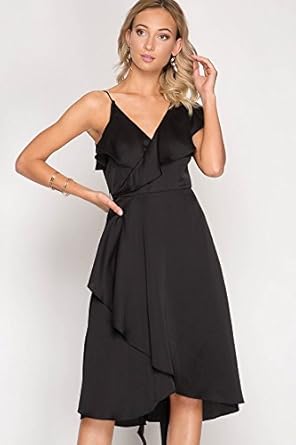 black wrap dress amazon